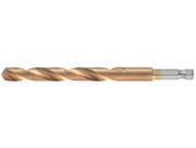 Broca de 6,5 X 121 Mm Em Aço Rápido Revestida de Titânio Com Haste Sextavada Para Metal Mtx