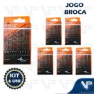 Broca de aço rápido helicoidal mayle 1/16''a 1/4'' c/13pçs kit6