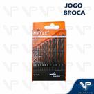 Broca de aço rápido helicoidal mayle 1/16''a 1/4'' c/13pçs
