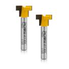 Broca de roteador POWERTEC 73022 com ponta de metal duro de 1,6 cm de altura