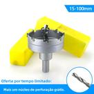 Broca De Serra Copo TCT De 15-100mm Com Ponta De Metal Duro Para Metal, Aço Inoxidável E Liga
