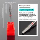 Broca de Unha Cônica de Carboneto de Tungstênio - Removedor de Cutícula e Pele Morta