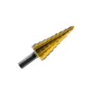 Broca Escalonada Para Metal Multi Diâmetro 4 Até 20mm Hss Titânio Disflex