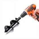 Broca espiral Garden Auger GreatForU 3x10cm Black Steel