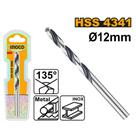 Broca Helicoidal HSS-Co 12MM X 151MM INGCO