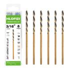 Broca HLOFIZI Extra Long 3/16 x 6" (pacote com 6) M2 Steel Broca HLOFIZI Extra Long 3/16 x 6" (pacote com 6) M2 Steel