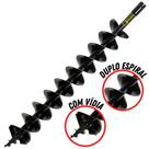 Broca Para Perfurador de Solo Em Ferro Kawashima 800mmx100mm Com Espiral Duplo E Lâmina de Vídia