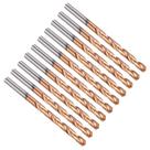 Broca PATIKIL 2,5 mm Carbide Twist Jobber, pacote com 10