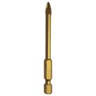 Broca Titânio P/ Vidro 4mm Ponta Cruzada CTC01600475 - CTPOHR Broca Titânio P/ Vidro 4mm Ponta Cruzada CTC01600475 - CTPOHR