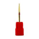 Broca Tungstênio Dourada F-Gold Small Cone Unha Gel Fibra