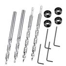 Brocas de degrau, 4 peças de aço de alta velocidade, haste hexagonal de 9 mm