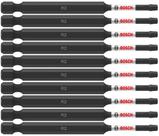 Brocas elétricas para aparafusar BOSCH ITSQ235B, pacote com 10 unidades, Square 2