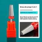 Brocas Profissionais 5 Em 1 Para Unhas, Cortador De Carboneto De Tungstênio Para Esmalte Em Gel UV,