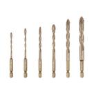Brocas Sextavadas De Aço De Titânio Para Alvenaria, Haste 1/4 Para Vidro, Cerâmica, Concreto,