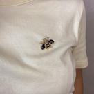Broche Abelha Esmaltada Preto com Strass Dourado Broche Abelha Esmaltada Preto com Strass Dourado