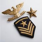 Broche Abotoadura Militar Forças Armadas - 3 Pçs Festas Eventos Cor:PretoTamanho:Único