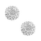 Broche Asian Fashion Crystal Flower Silver Bouquet x2