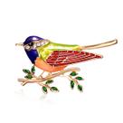 Broche Botão Artesanal Strass Passarinho Delicado Resina - Broche Botão Artesanal Strass Passarinho Delicado Resina -