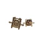 Broche Bóton Arca da Aliança Dourado - Folheado a Ouro - 1mg