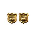 Broche Bóton Escudo da Fé Banho Dourado - 25 x 15 mm