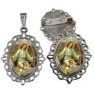 Broche com Relicario Cor Prata Anjo da Guarda Terno Noivo lapela Qualidade Resinado Alto Padrão Casamentos