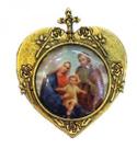 Broche Coração Aparecida e Sagrado coração ou Espirito Santo