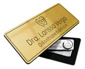 Broche Crachá Boton Doutor Magnético Imã Personalizado - Dourado