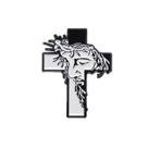 Broche Creative Cross com design de retrato em preto e branco Broche Creative Cross com design de retrato em preto e branco