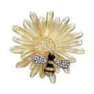 Broche De Abelha Colorido Com Esmalte E Strass De Cristal, Joia Animal Vintage De Moda Para Mulheres