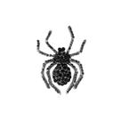 Broche de Aranha Preta com Strass Teyolo 3,5x4,8 cm