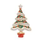 Broche De Árvore De Natal Com Strass Unissex Para Mulheres, Acessório Clássico Para Escritório E Broche De Árvore De Natal Com Strass Unissex Para Mulheres, Acessório Clássico Para Escritório E