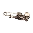 Broche De Cabeça De Caveira Gótica, Estilo Punk Fashion, Acessório Retrô Sombrio Para Lenço E Cinto