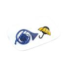 Broche De Esmalte Azul Com Trompa Francesa E Guarda-chuva Amarelo, Tema Do Filme How I Met Your