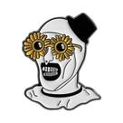 Broche De Esmalte De Palhaço Terrifier Com Óculos De Sol De Girassol, Crachá De Lapela De Filme De