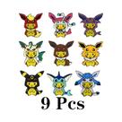 Broche De Esmalte Fofo Pikachu - Kit Com 9 Peças De Joias Criativas De Metal Com Desenhos Animados