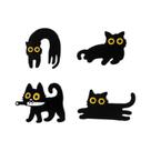 Broche De Esmalte Gato Preto Kawaii Com Olhos Grandes, Desenho Animado, Para Mochilas E Jaquetas, Broche De Esmalte Gato Preto Kawaii Com Olhos Grandes, Desenho Animado, Para Mochilas E Jaquetas,
