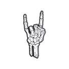 Broche De Esmalte Mão De Esqueleto Punk Rock, Emblema De Metal Criativo Com Gesto De Amor Para