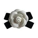 Broche De Flor Camélia De Veludo Com Laço, Estilo Colegial Feminino, Alfinetes Para Colarinho De Broche De Flor Camélia De Veludo Com Laço, Estilo Colegial Feminino, Alfinetes Para Colarinho De