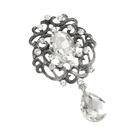 Broche De Flor Com Strass Unissex Para Mulheres, Pingente De Vidro Para Suéter, Jaqueta, Presentes