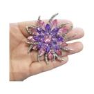 Broche de flor de luxo feminino pino terno acessórios jóia cristal simples broche de girassol