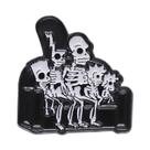 Broche De Metal Esmaltado Caveira Punk Engraçada, Pins De Desenho Animado Para Mochila E Lapela,