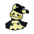 Broche De Metal Esmaltado De Desenho Animado Pikachu Pokémon Fofo Para Camisa Jeans - Acessório De