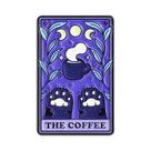 Broche De Pata De Gato Esqueleto Com Fases Da Lua, Impressão UV, Carta De Tarô Café, Joia Punk,