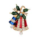 Broche de Pino Esmaltado de Natal Feminino - Boneco de Neve, Sinos e Árvore de Natal