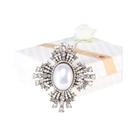 Broche de Strass e Pérolas Barrocas Luxuoso para Vestido de Festa e Casamento Broche de Strass e Pérolas Barrocas Luxuoso para Vestido de Festa e Casamento