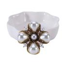 Broche de Strass e Pérolas Barrocas Luxuoso para Vestido de Festa e Casamento Broche de Strass e Pérolas Barrocas Luxuoso para Vestido de Festa e Casamento
