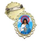 Broche Dourado Santa Sara Kali Terno Noivo lapela Qualidade Resinado Alto Padrão Casamentos Broche Dourado Santa Sara Kali Terno Noivo lapela Qualidade Resinado Alto Padrão Casamentos
