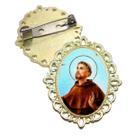 Broche Dourado São Francisco Terno Noivo lapela Qualidade Resinado Alto Padrão Casamentos Broche Dourado São Francisco Terno Noivo lapela Qualidade Resinado Alto Padrão Casamentos