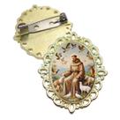 Broche Dourado São Francisco Terno Noivo lapela Qualidade Resinado Alto Padrão Casamentos Broche Dourado São Francisco Terno Noivo lapela Qualidade Resinado Alto Padrão Casamentos