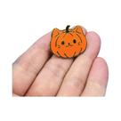 Broche Esmaltado De Abóbora De Halloween E Gato Com Lanterna, Alfinete De Lapela Para Mulheres E